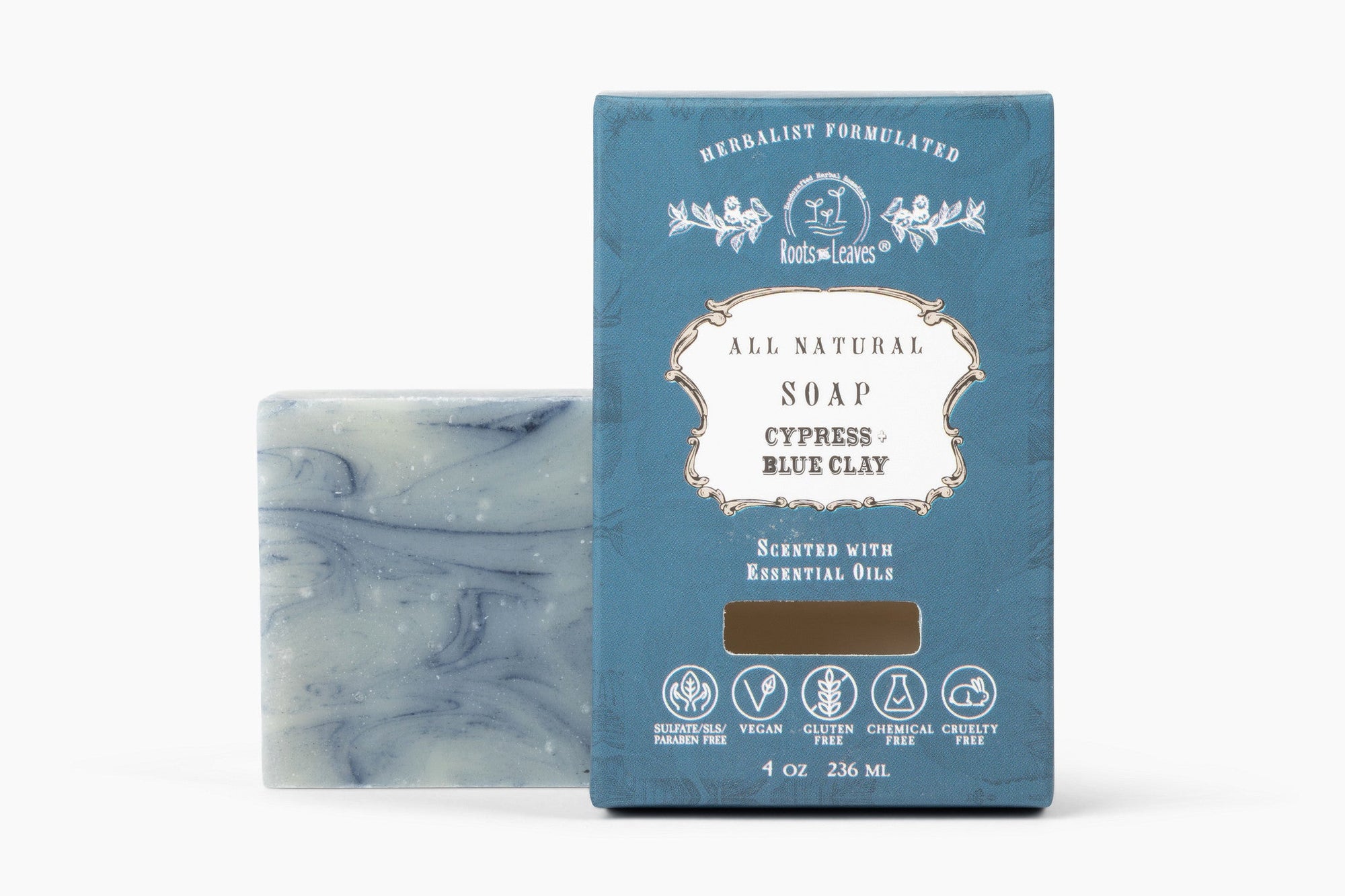 Organic Vegan Cypress + Blue Clay Bar Soap