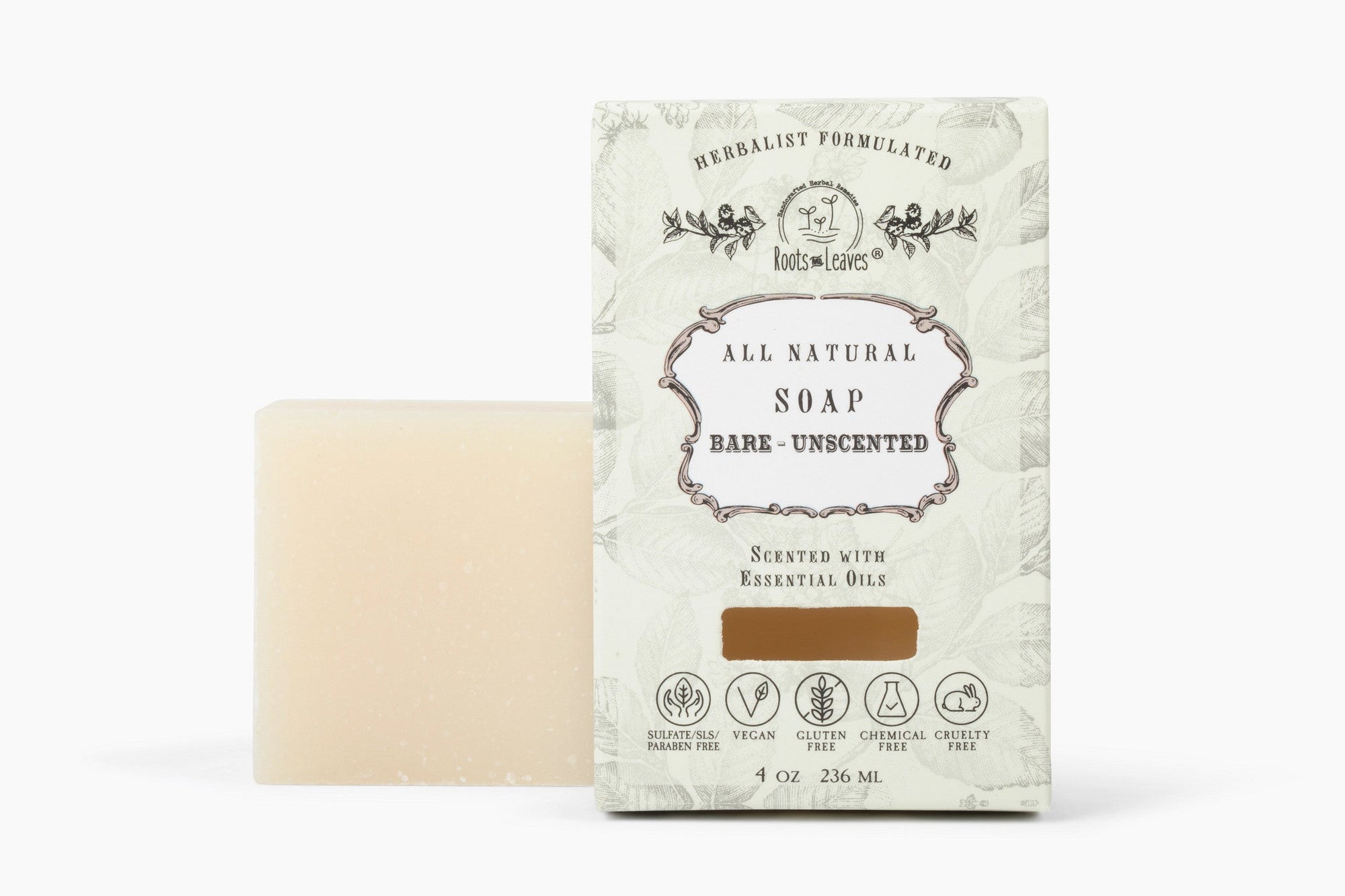 Organic Vegan Bare - Unscented Bar Soap