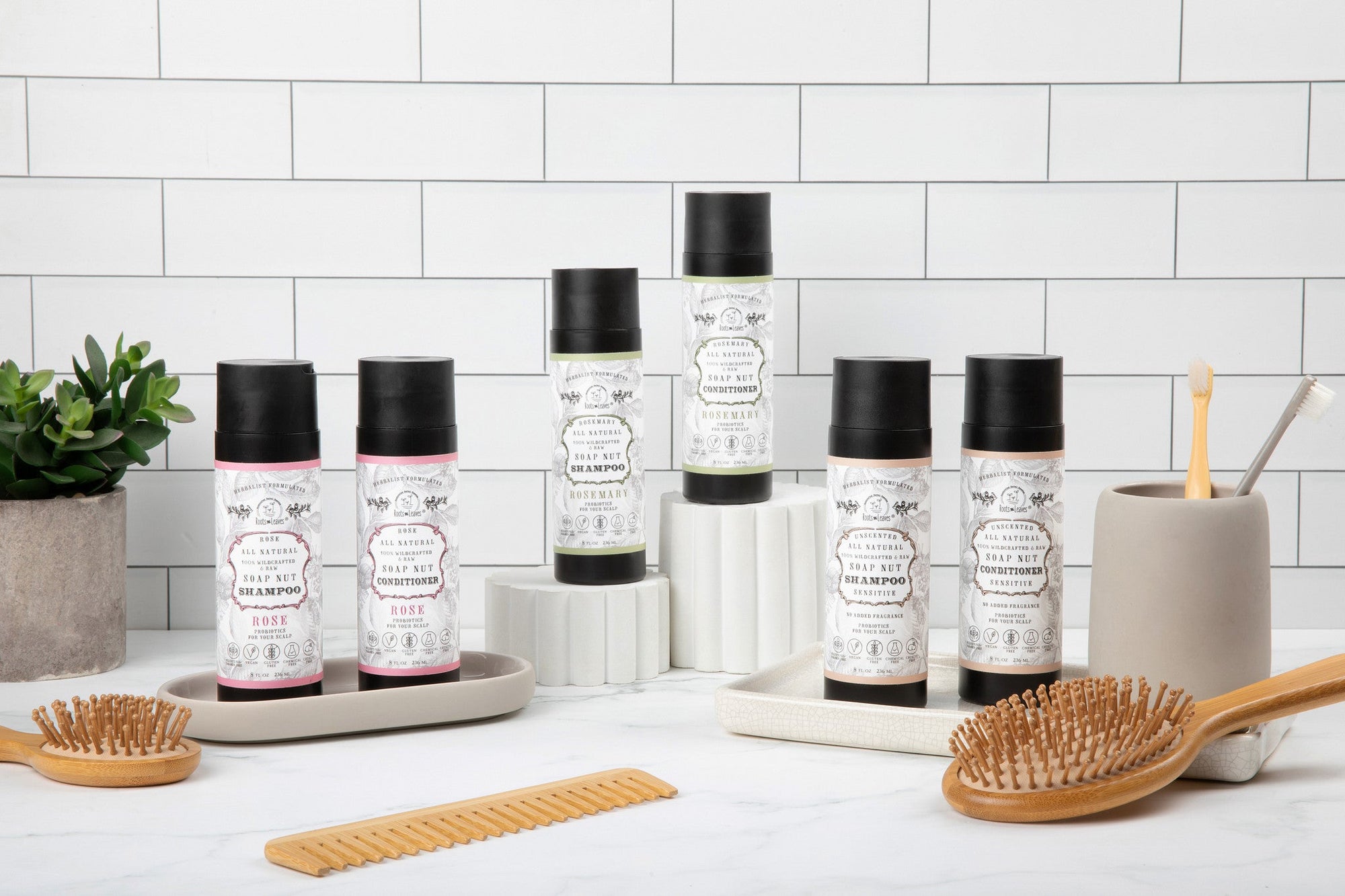 All Natural Soapnut Shampoo and Conditioner Set - ROSEMARY
