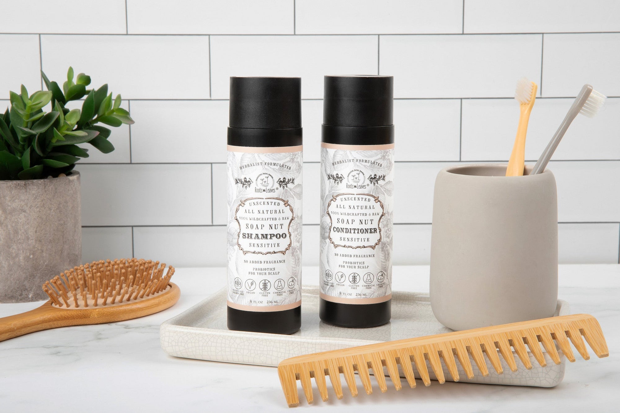All Natural Soapnut Shampoo and Conditioner Set - UNSCENTED