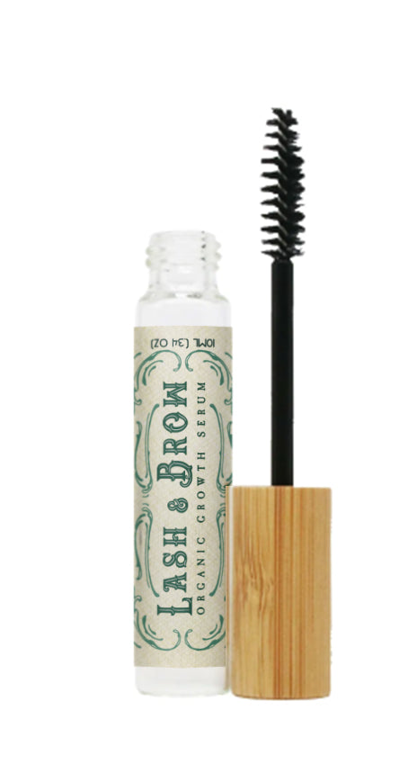 Organic Lash & Brow Serum with cold pressed castor oil and pearl powder