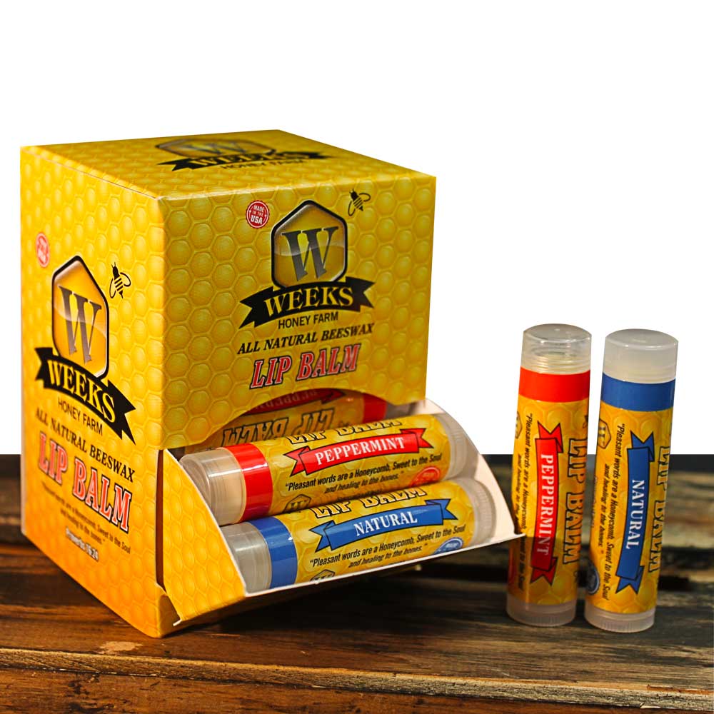 Beeswax Lip Balm | Singles, Twin Packs & Cases | Weeks Honey Farm