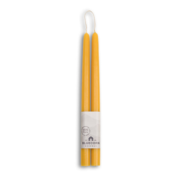 Hand-Dipped Beeswax Taper Candles - 1 Pair