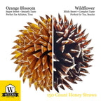 Raw Honey Straws – Orange Blossom & Wildflower | Weeks Honey Farm