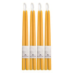 Hand-Dipped Beeswax Taper Candles - Bulk 4-Pair Bundle