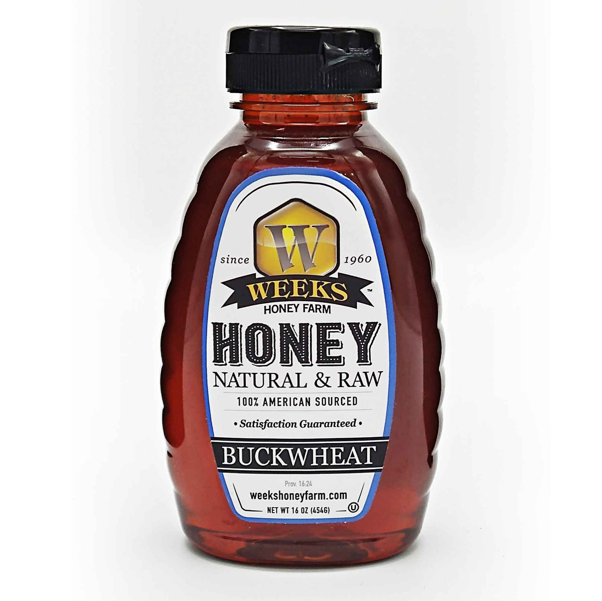 Raw Buckwheat Honey - Pure, All-Natural, Antioxidant-Rich, Dark & | Weeks Honey Farm