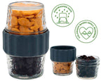 2-in-1 Lid to Connect Two Regular Mouth Mason Jars