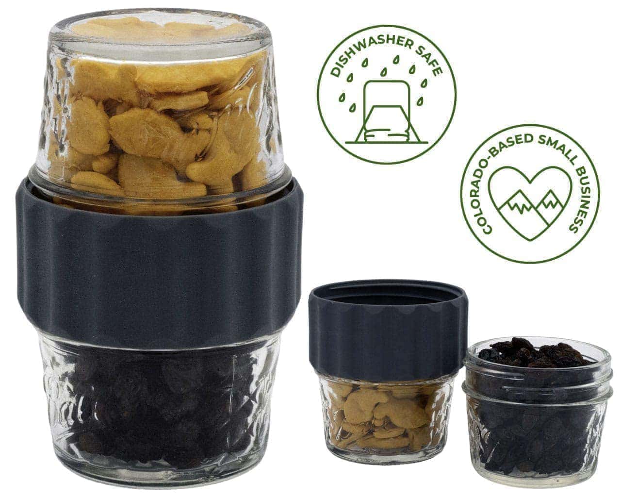2-in-1 Lid to Connect Two Regular Mouth Mason Jars