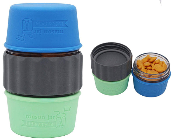 2-in-1 Lid to Connect Two Regular Mouth Mason Jars