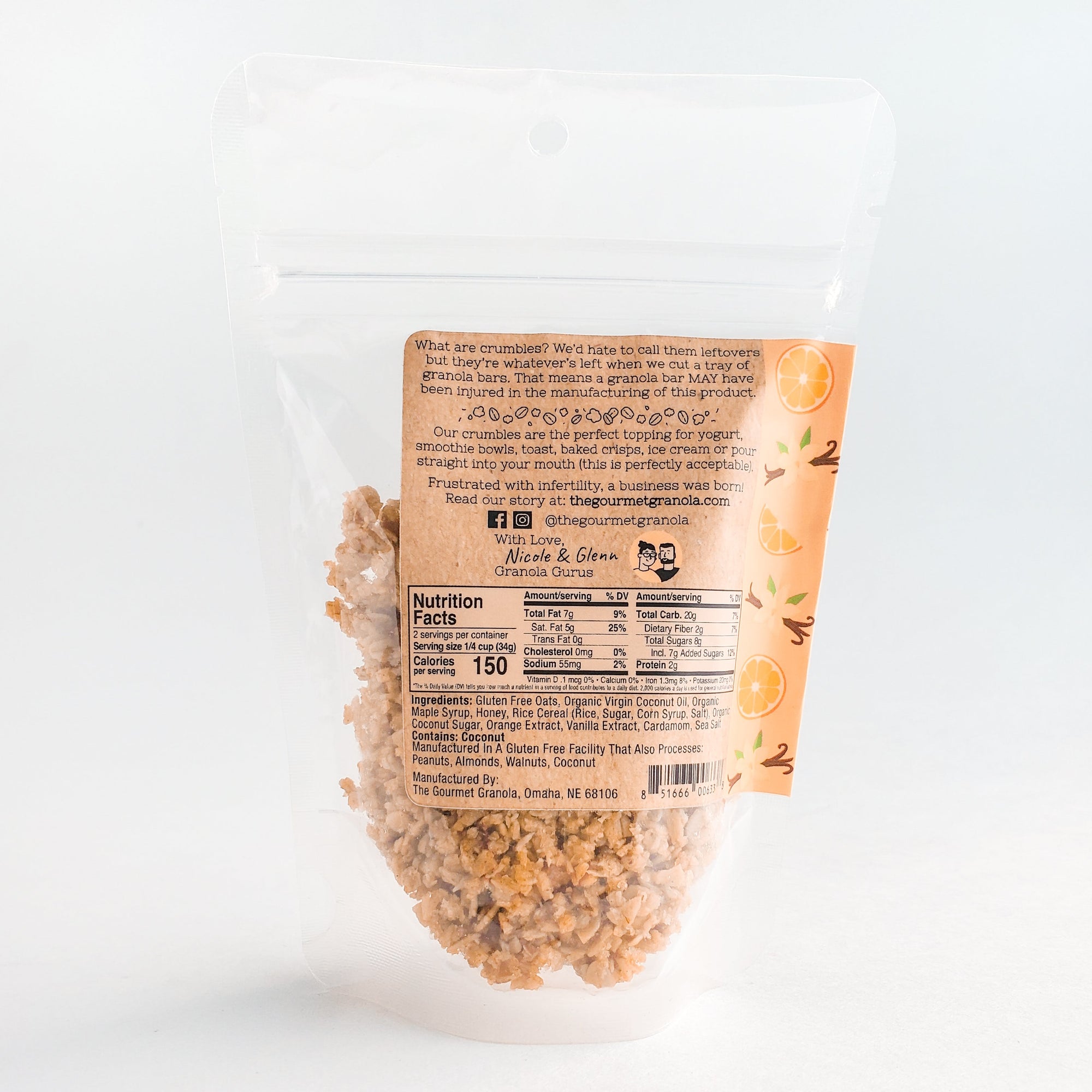 Orange Vanilla (Orange Cardamom) Crumbles