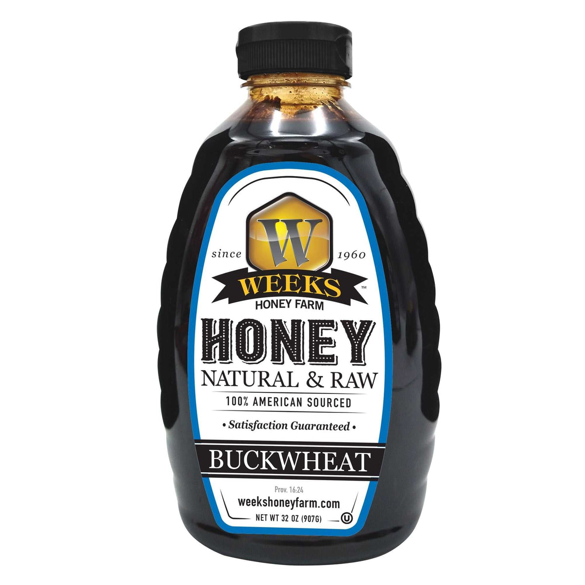 Raw Buckwheat Honey - Pure, All-Natural, Antioxidant-Rich, Dark & | Weeks Honey Farm