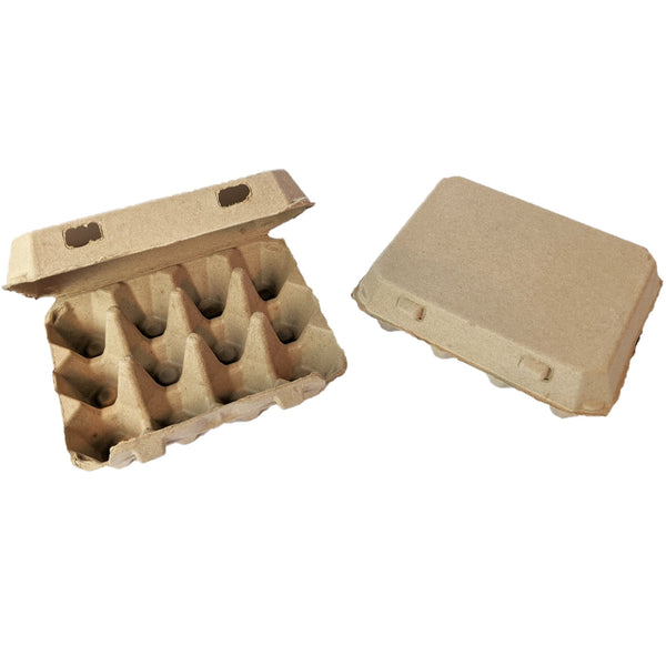 Henlay Vintage Blank Egg Cartons, Classic 3x4 Design, 2 Colors, 25, 65, 75, or 200 Pack