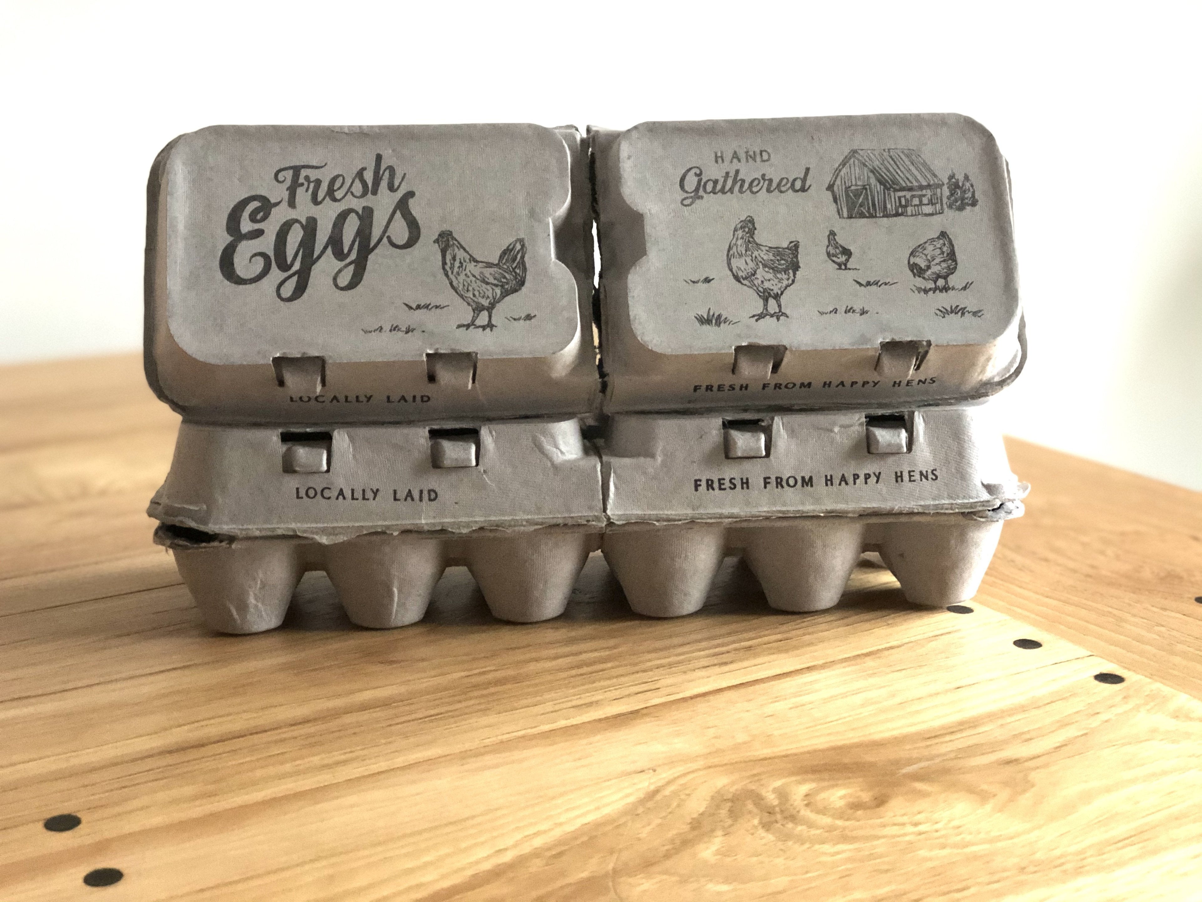 Split-Apart Egg Cartons - Securely Holds 6 or 12 Extra Large Eggs