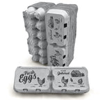 Split-Apart Egg Cartons - Securely Holds 6 or 12 Extra Large Eggs
