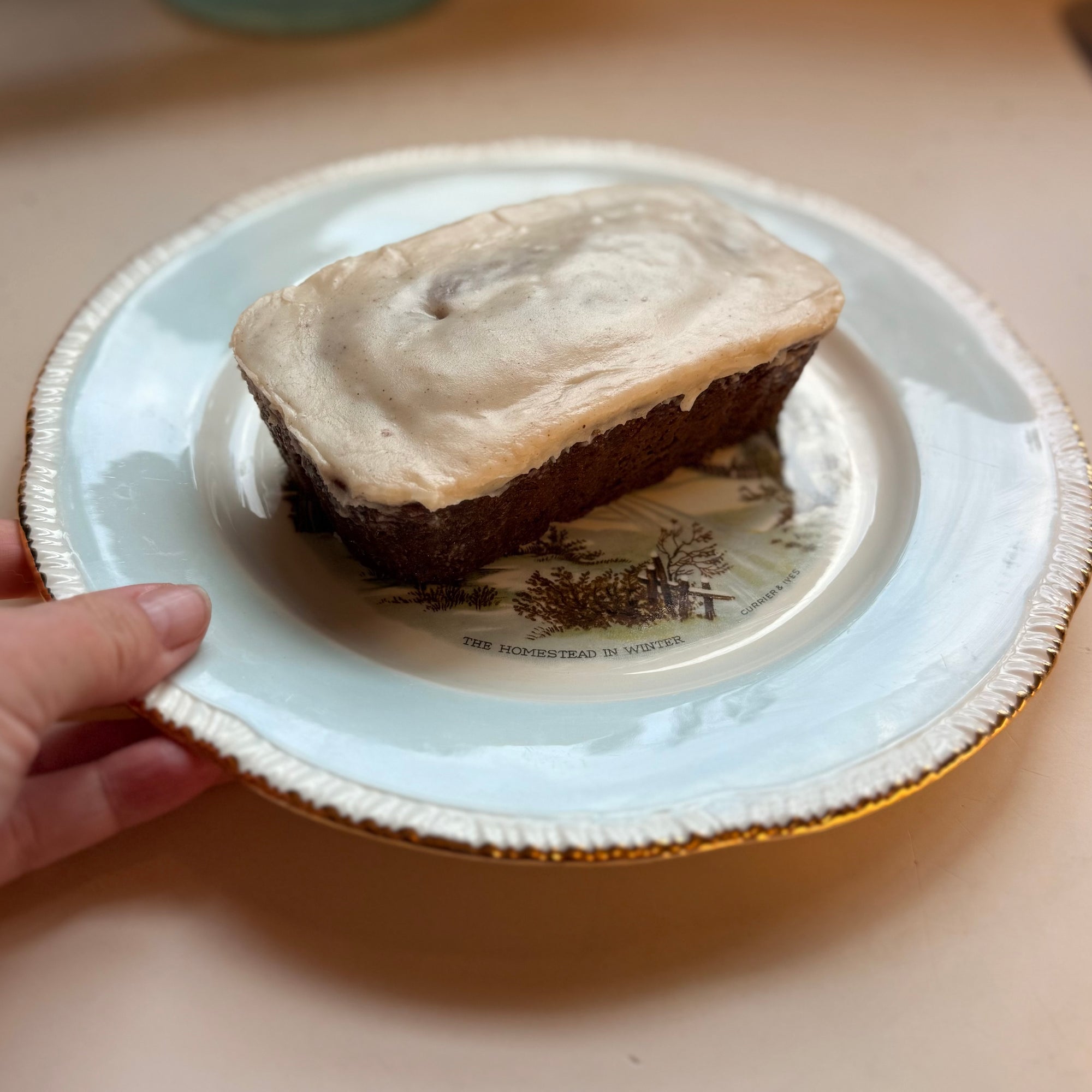 Mini Banana Bread Loaf with Brown Butter Glaze