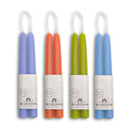 Summer Beeswax Taper Candles - Apricot, Pistachio, Lilac & Sky Blue