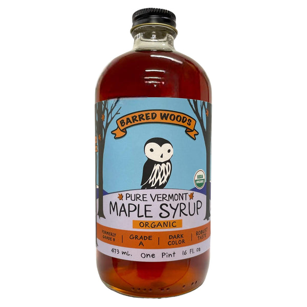 Bottle of Maple Syrup - One Pint Glass Bottle of Organic Maple Syrup 16 oz