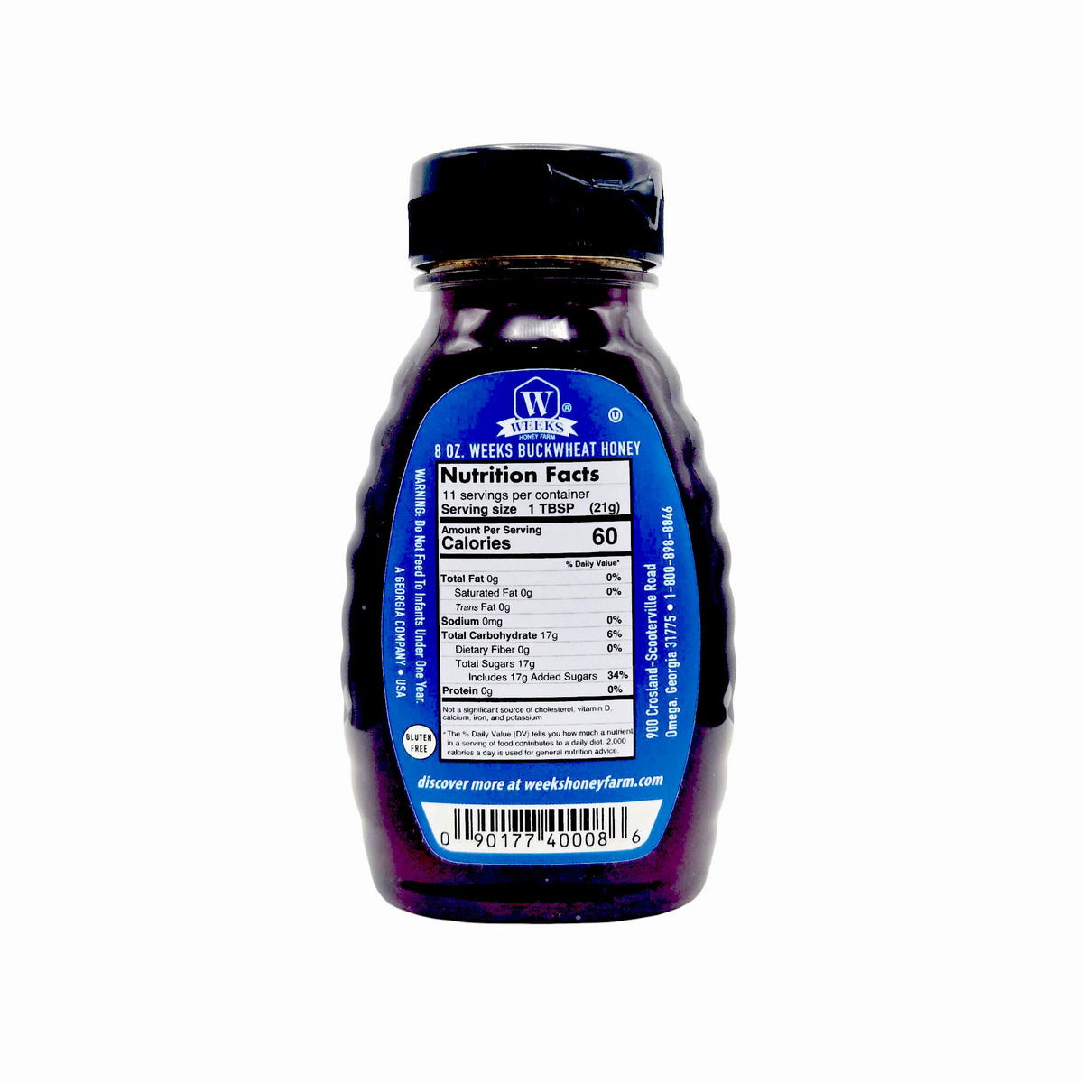 Raw Buckwheat Honey - Pure, All-Natural, Antioxidant-Rich, Dark & | Weeks Honey Farm