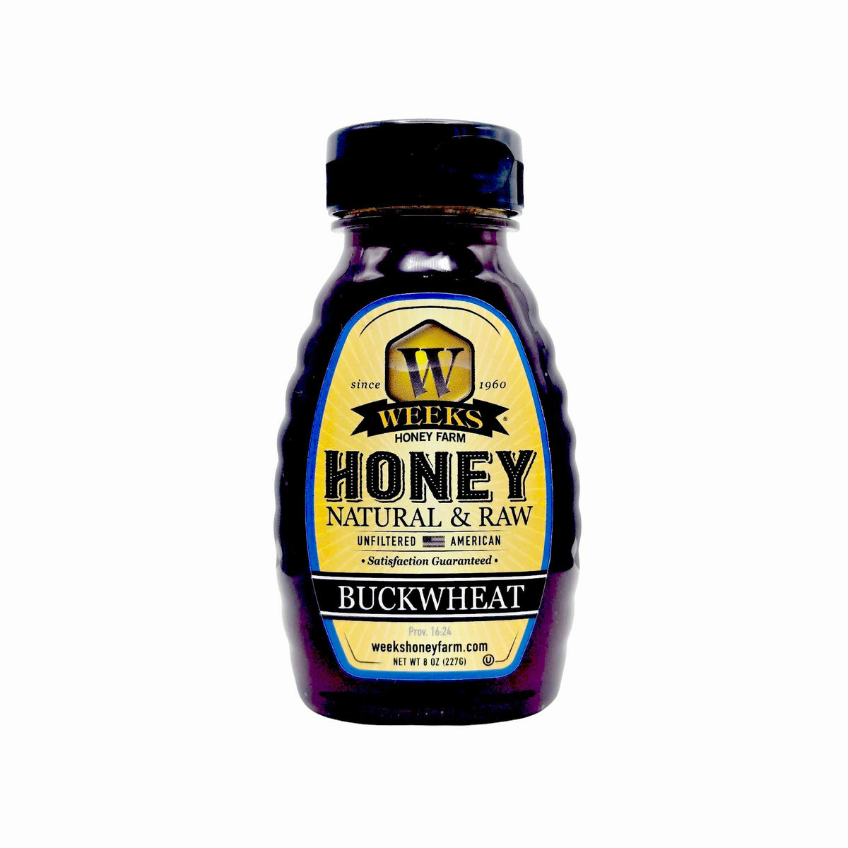 Raw Buckwheat Honey - Pure, All-Natural, Antioxidant-Rich, Dark & | Weeks Honey Farm