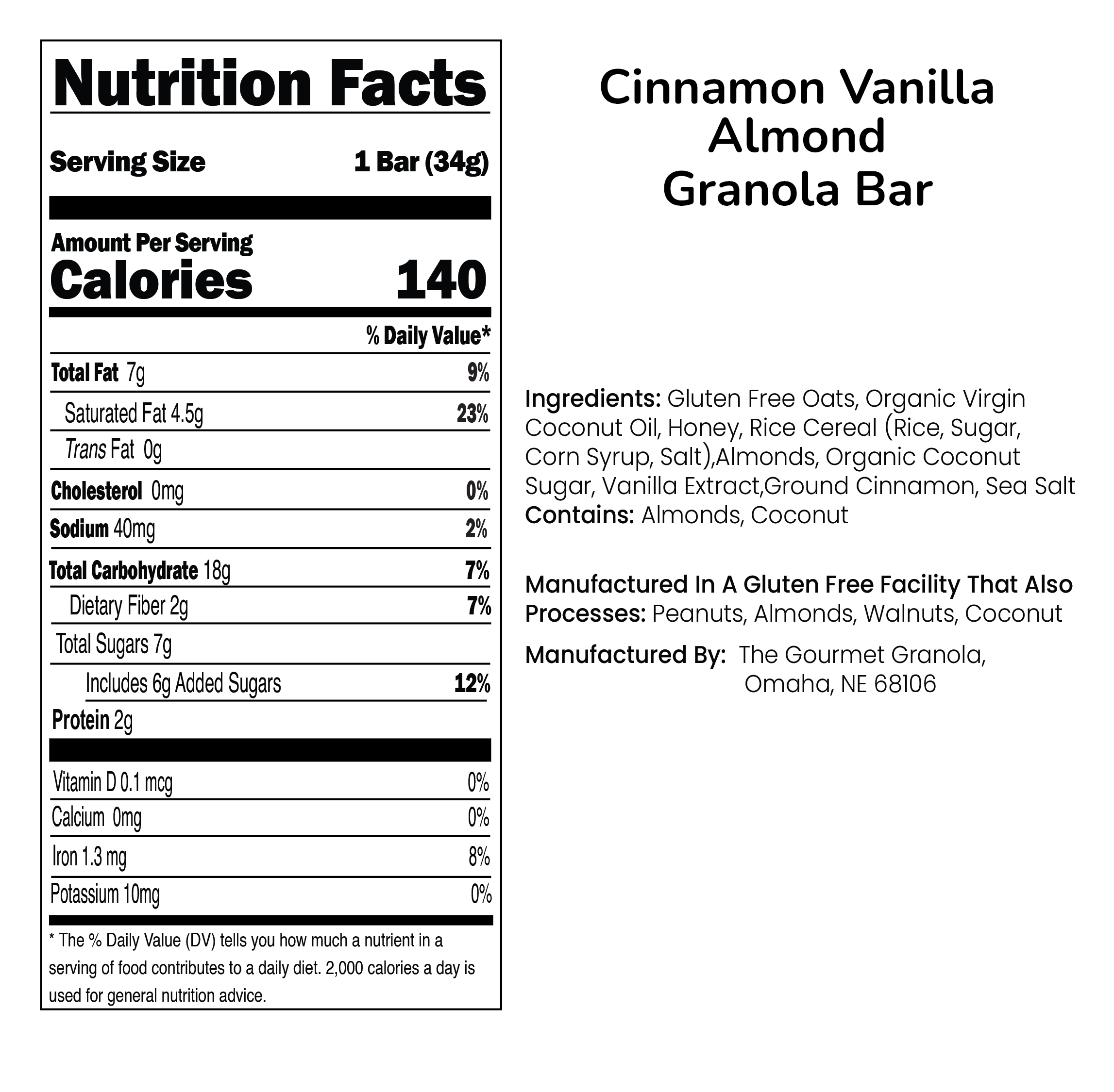 Cinnamon Vanilla Almond Granola Bars
