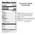 Cinnamon Vanilla Granola Bars