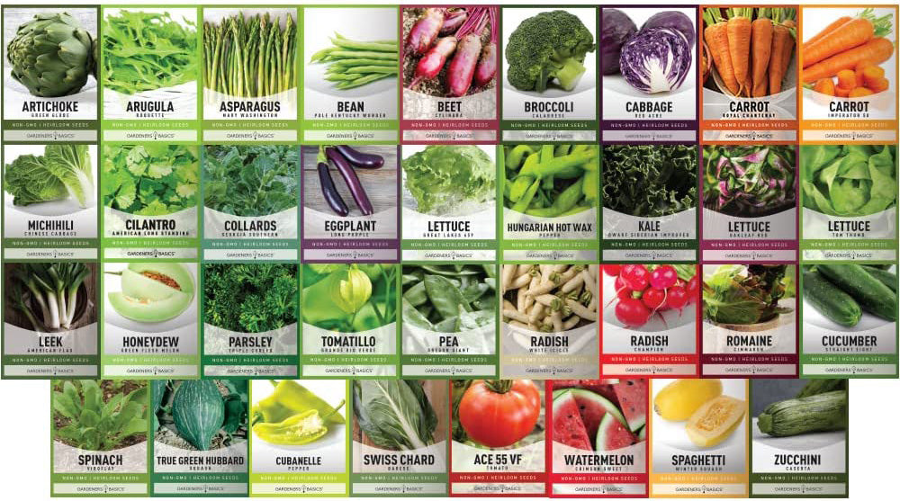 Heirloom Seeds Collection | 3-in-1 Seed Vault, Survival Seed, and Herbs 105 Varieties