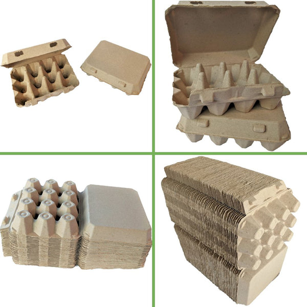 Henlay Vintage Blank Egg Cartons, Classic 3x4 Design, 2 Colors, 25, 65, 75, or 200 Pack