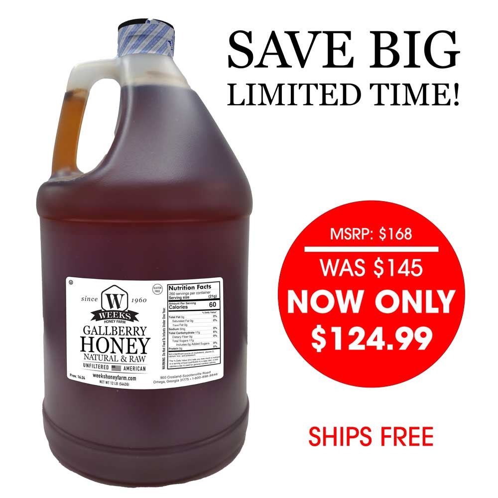 Our Best All-Natural Pure Raw Gallberry Honey | Weeks Honey Farm