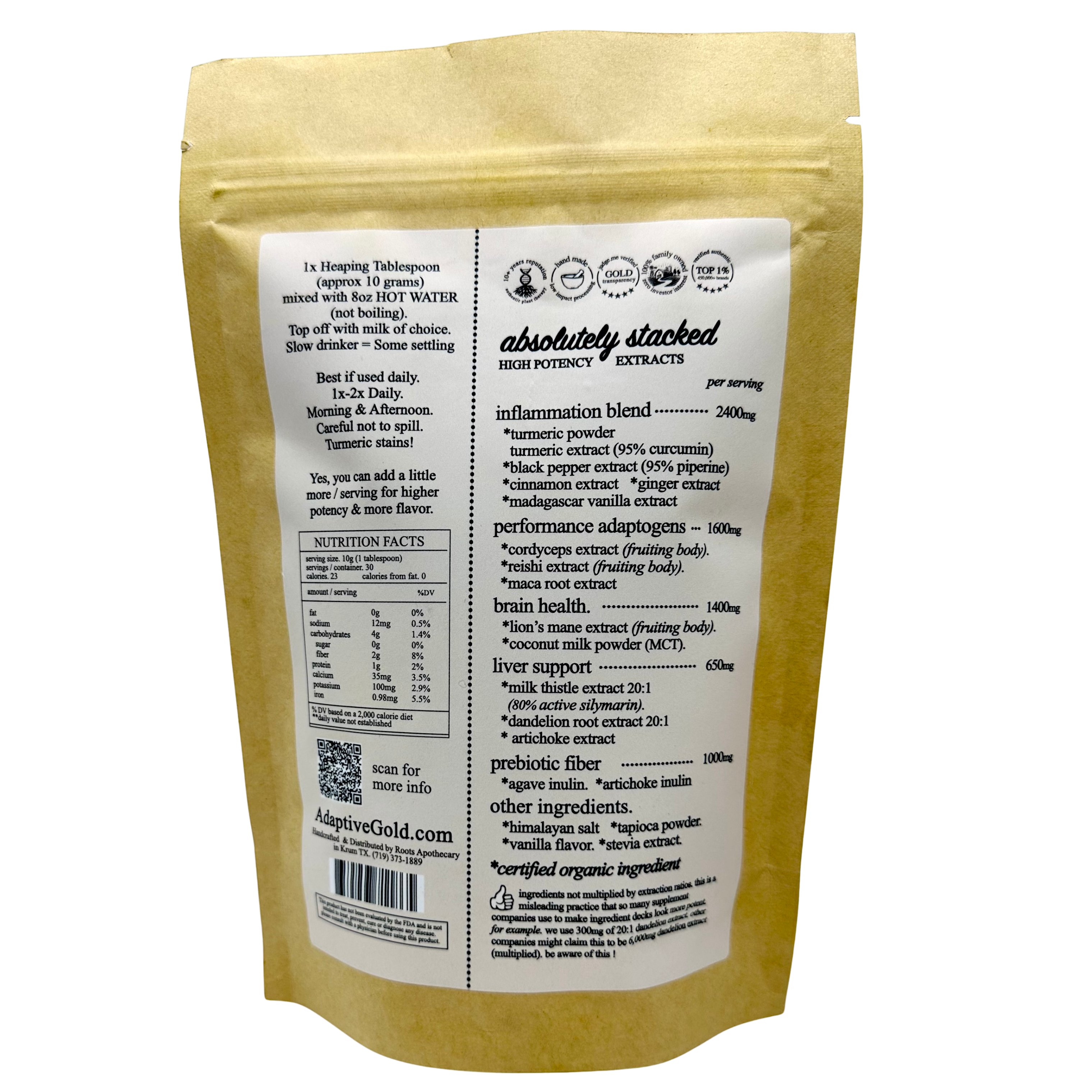 Adaptive GOLD || Inflammation + Adaptogen || Golden Milk
