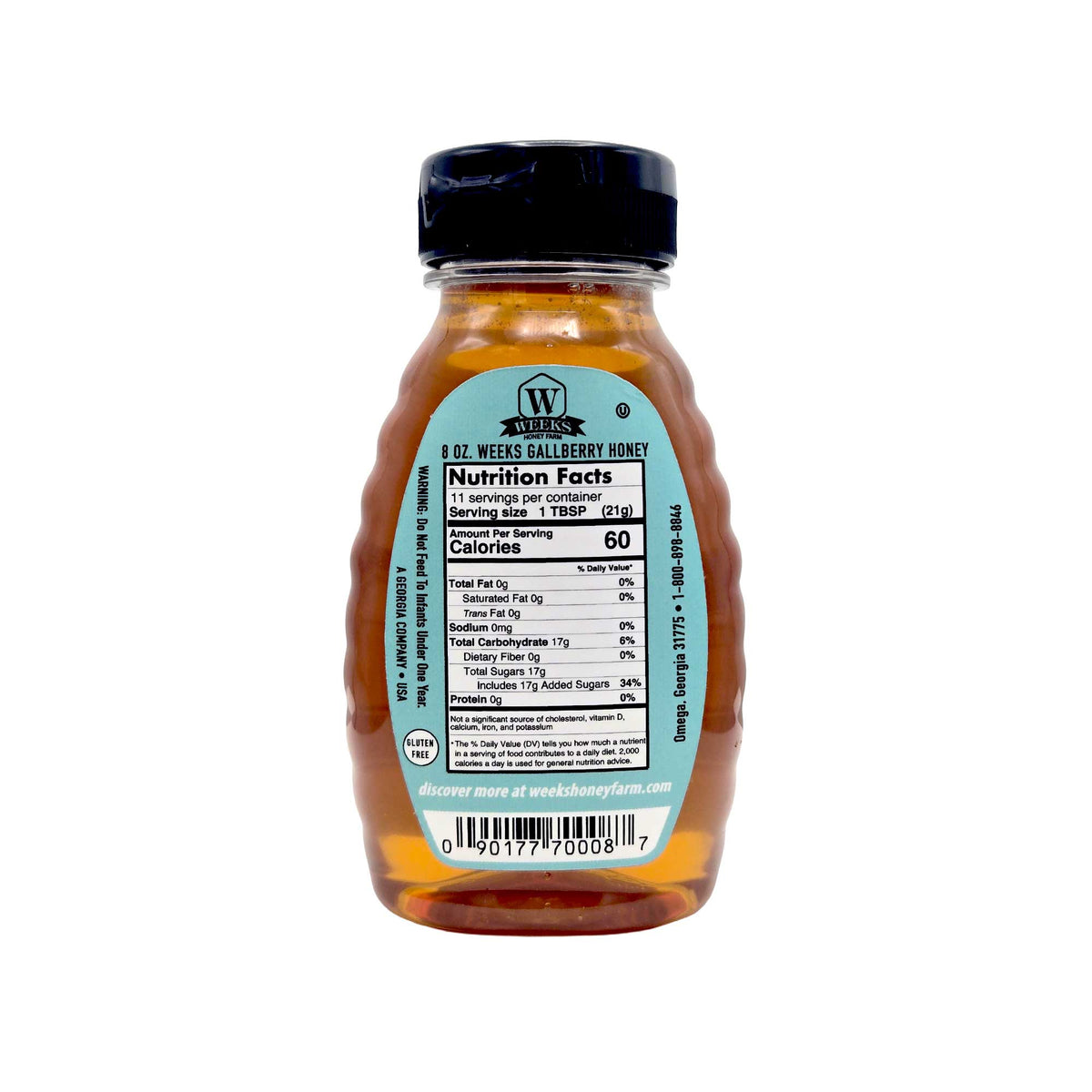 Our Best All-Natural Pure Raw Gallberry Honey | Weeks Honey Farm