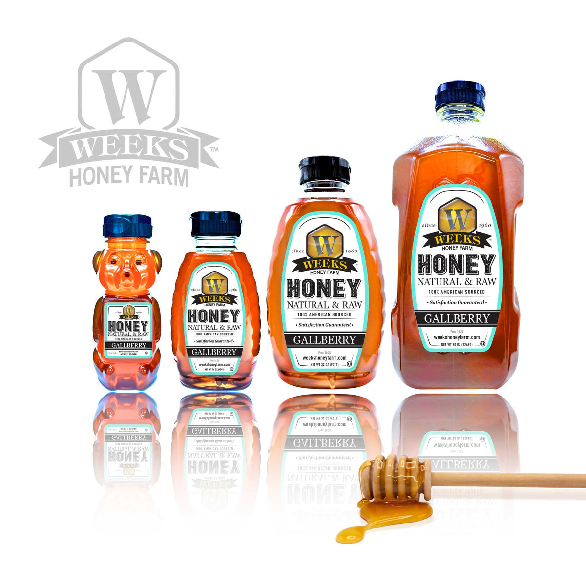Our Best All-Natural Pure Raw Gallberry Honey | Weeks Honey Farm