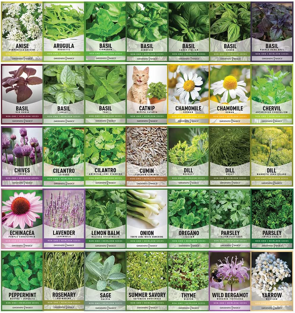 Gardening Gifts 70-Variety Seed Pack: 35 Herb & 35 Flower Seeds Plant Gifts For Sale