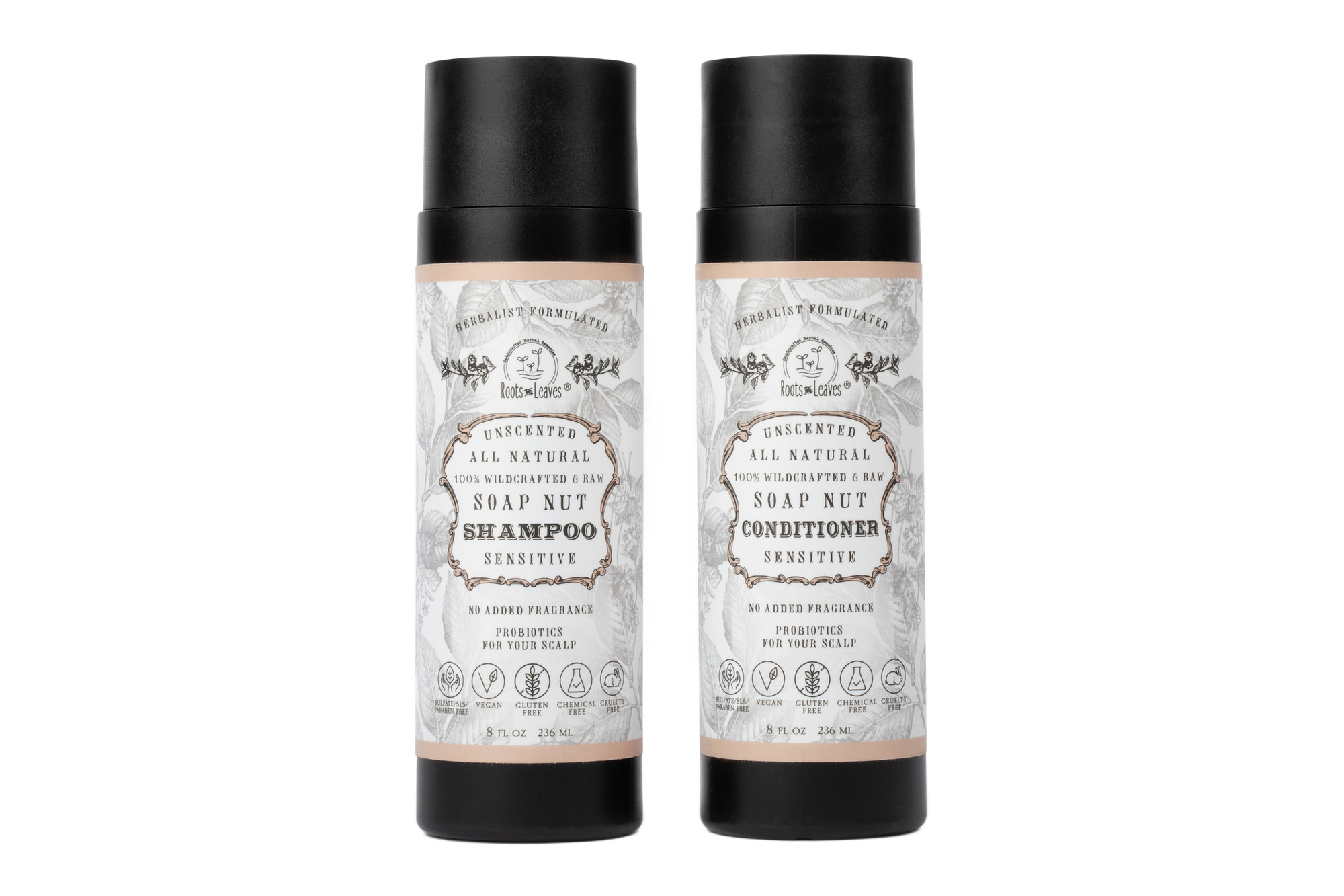 All Natural Soapnut Shampoo and Conditioner Set - UNSCENTED