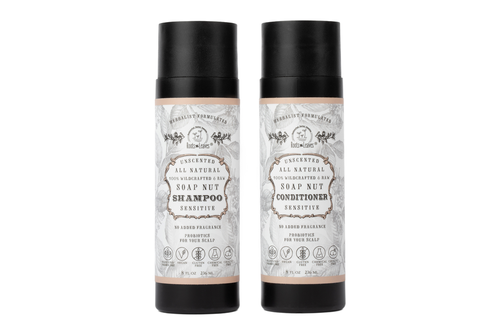 All Natural Soapnut SHAMPOO - UNSCENTED - wild fermented probiotics for your scalp
