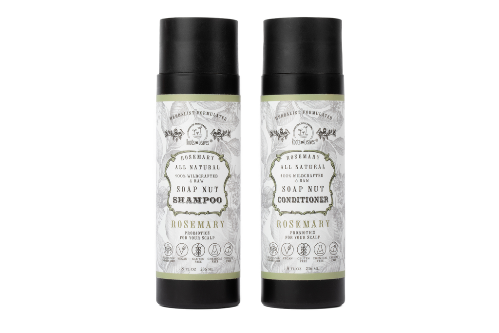 All Natural Soapnut Shampoo and Conditioner Set - ROSEMARY