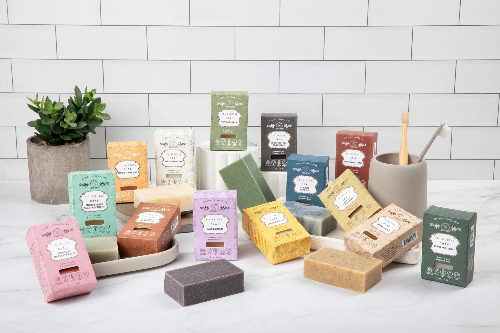 Organic Vegan French Green Clay + Rosemary Bar Soap