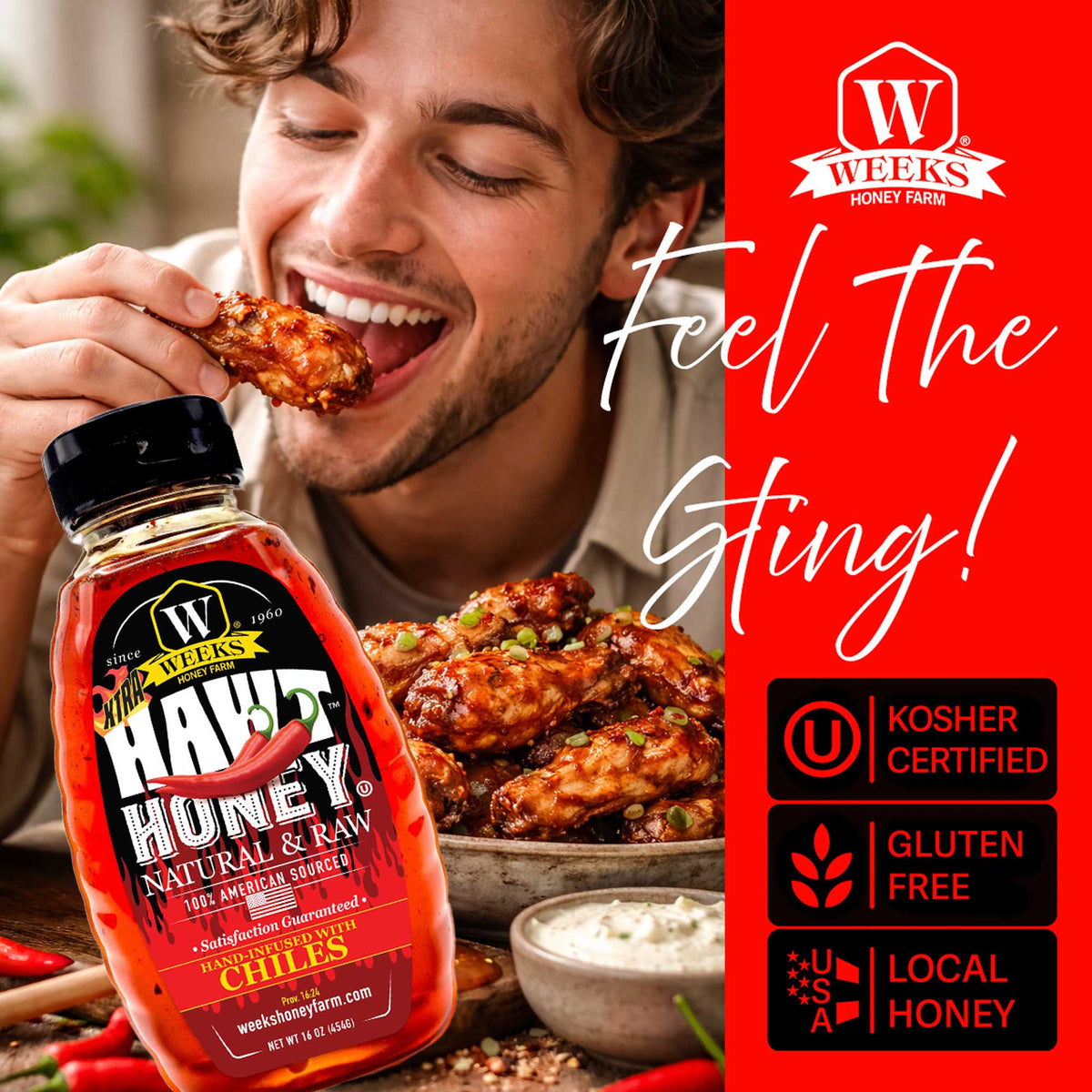 HAWT Hot Honey | Raw Honey Infused with Chiles