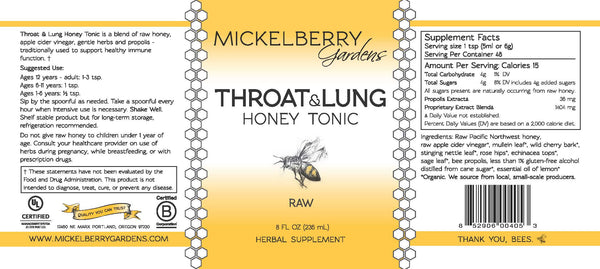 Throat and Lung Honey Tonic