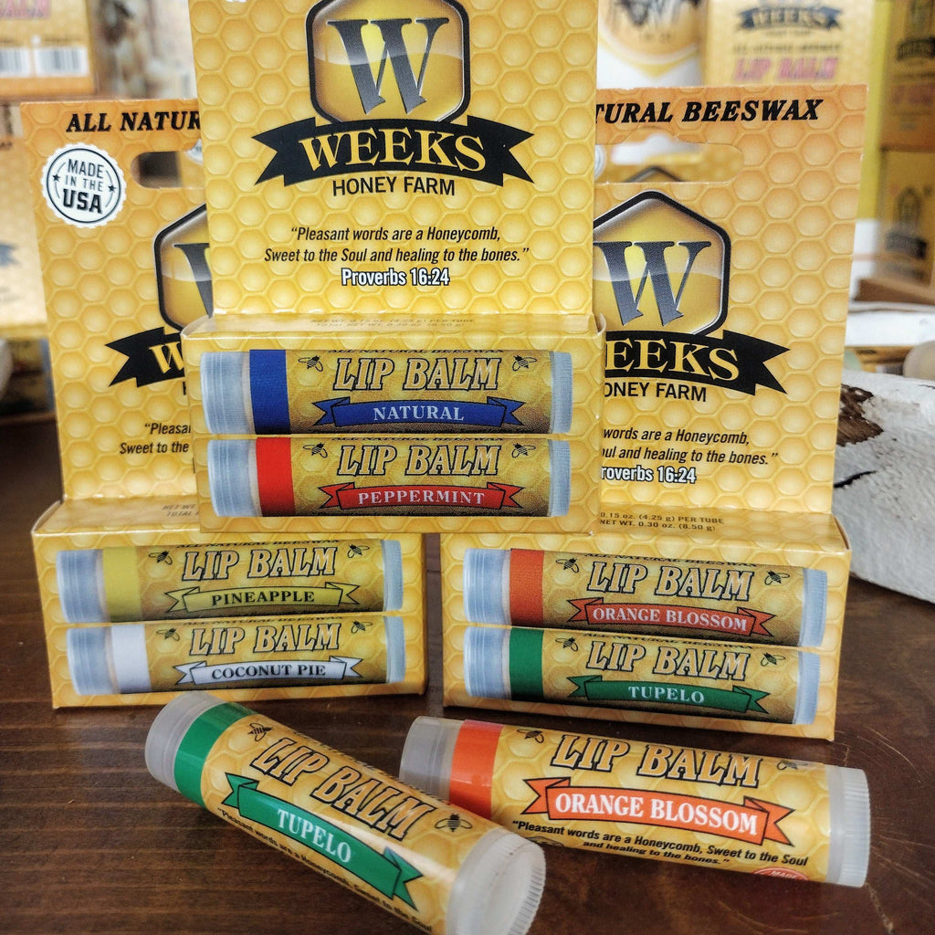 Beeswax Lip Balm | Singles, Twin Packs & Cases | Weeks Honey Farm
