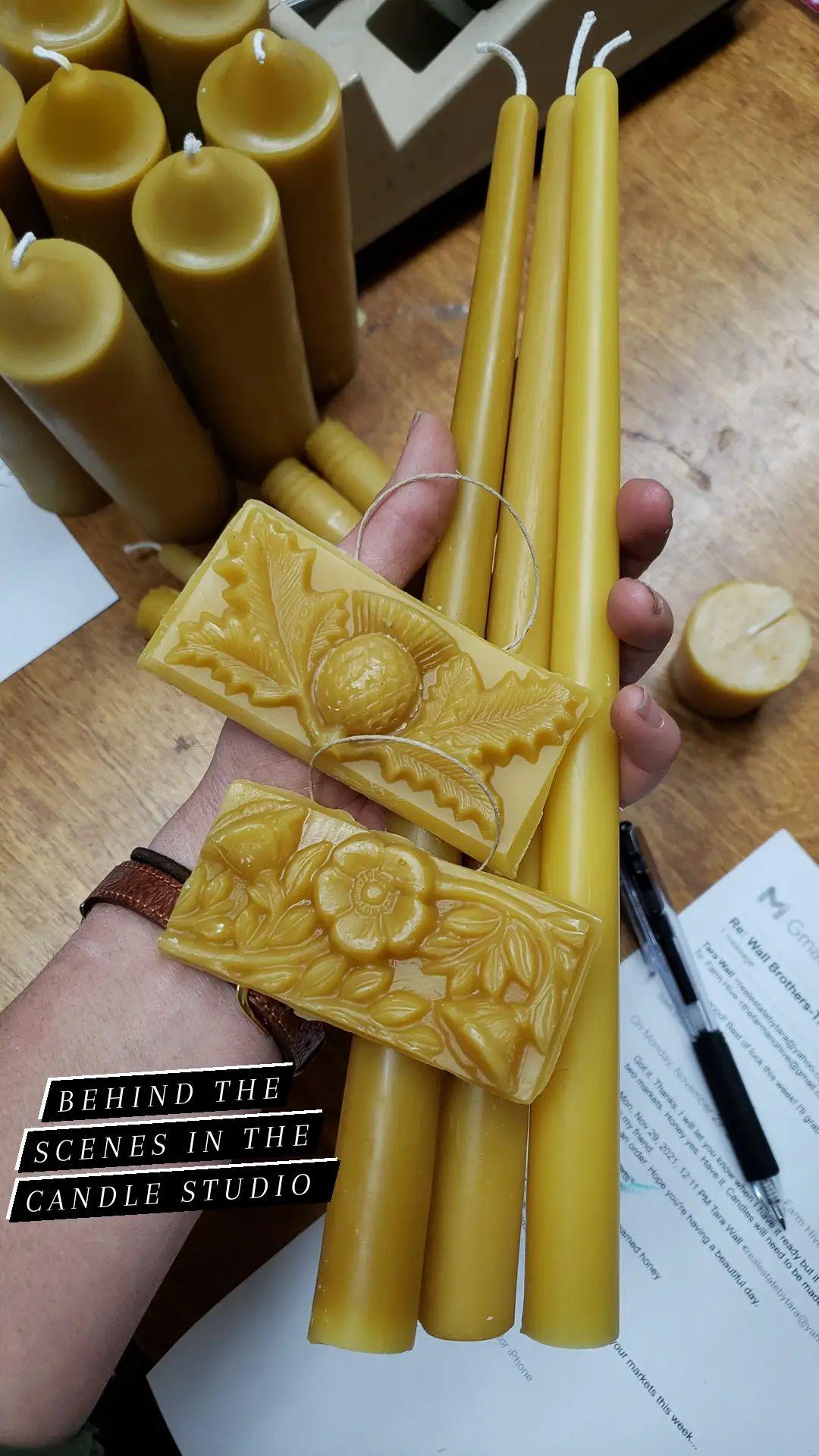 12" Traditional Tapers | Beeswax Candles