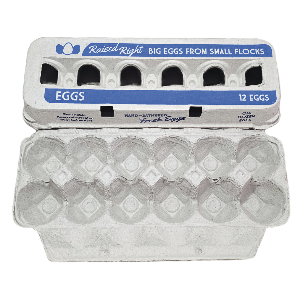 Henlay Jumbo Egg Cartons for 12 Farm Fresh Eggs – Durable & Reusable Egg Carton, 20 or 75 Pack