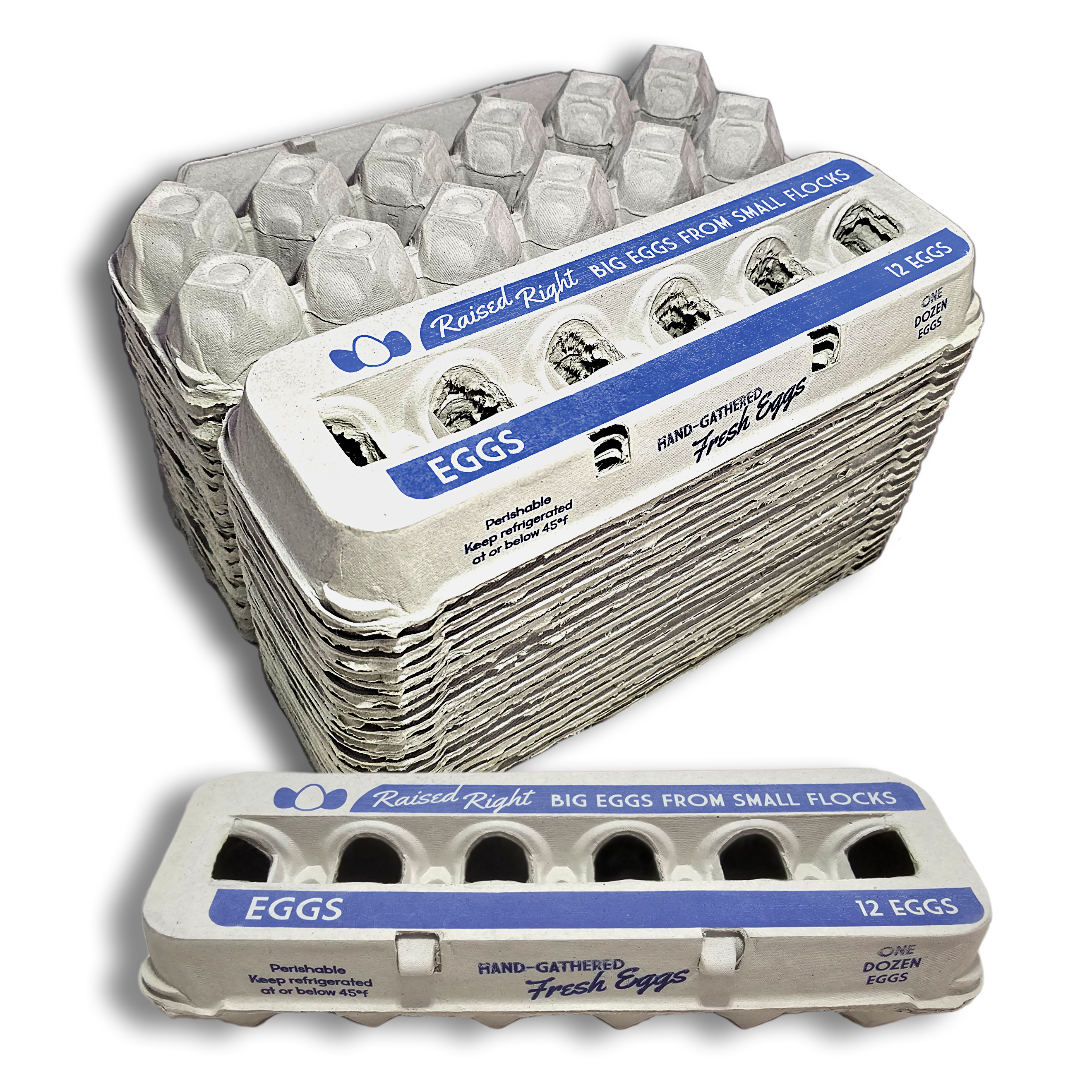 Henlay Jumbo Egg Cartons for 12 Farm Fresh Eggs – Durable & Reusable Egg Carton, 20 or 75 Pack