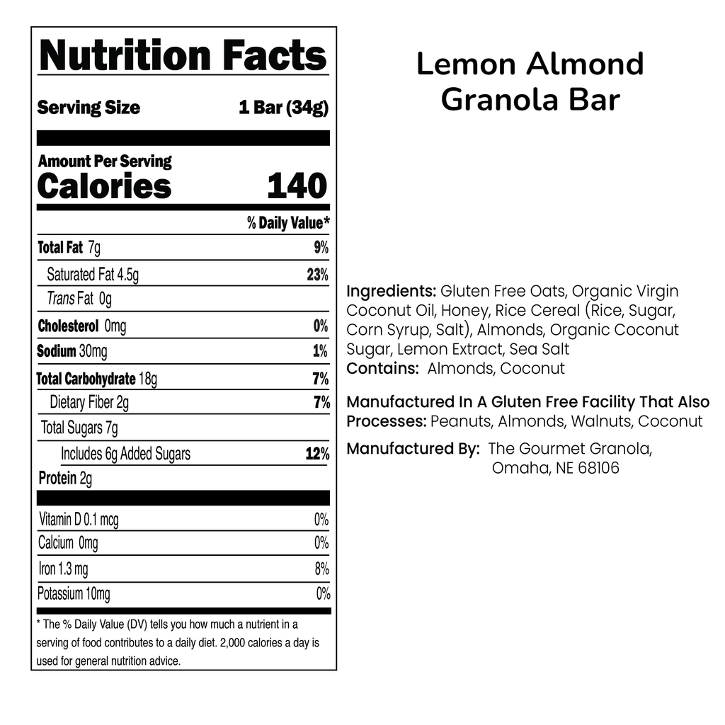 Lemon Almond Granola Bars