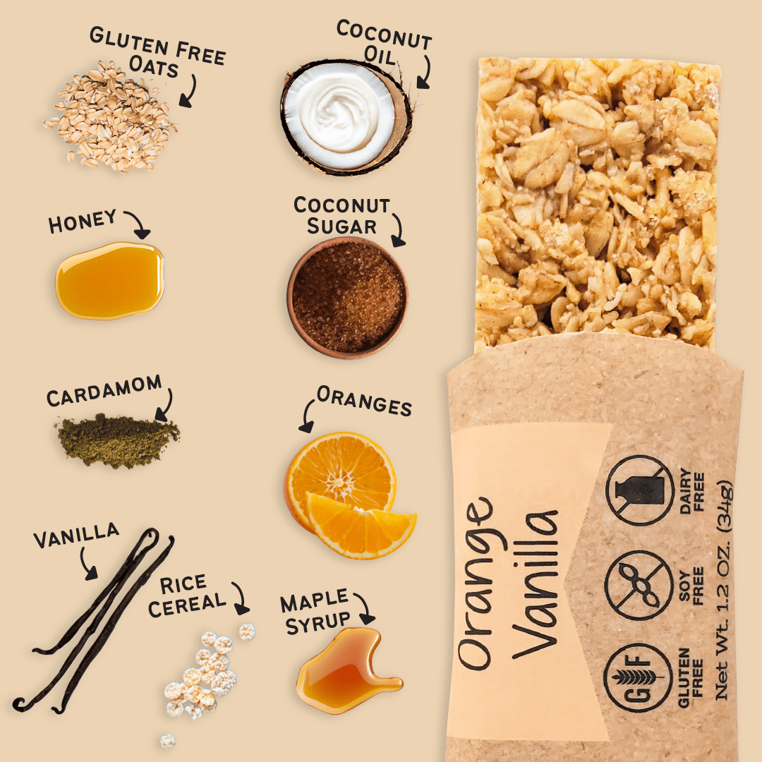 Orange Vanilla (Orange Cardamom) Granola Bars