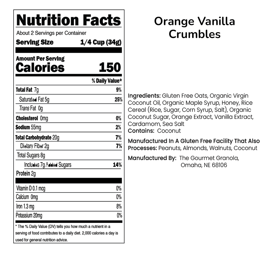 Orange Vanilla (Orange Cardamom) Crumbles