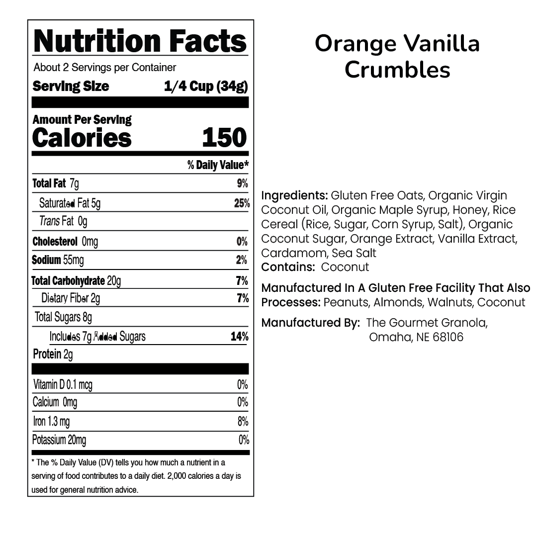Orange Vanilla (Orange Cardamom) Crumbles