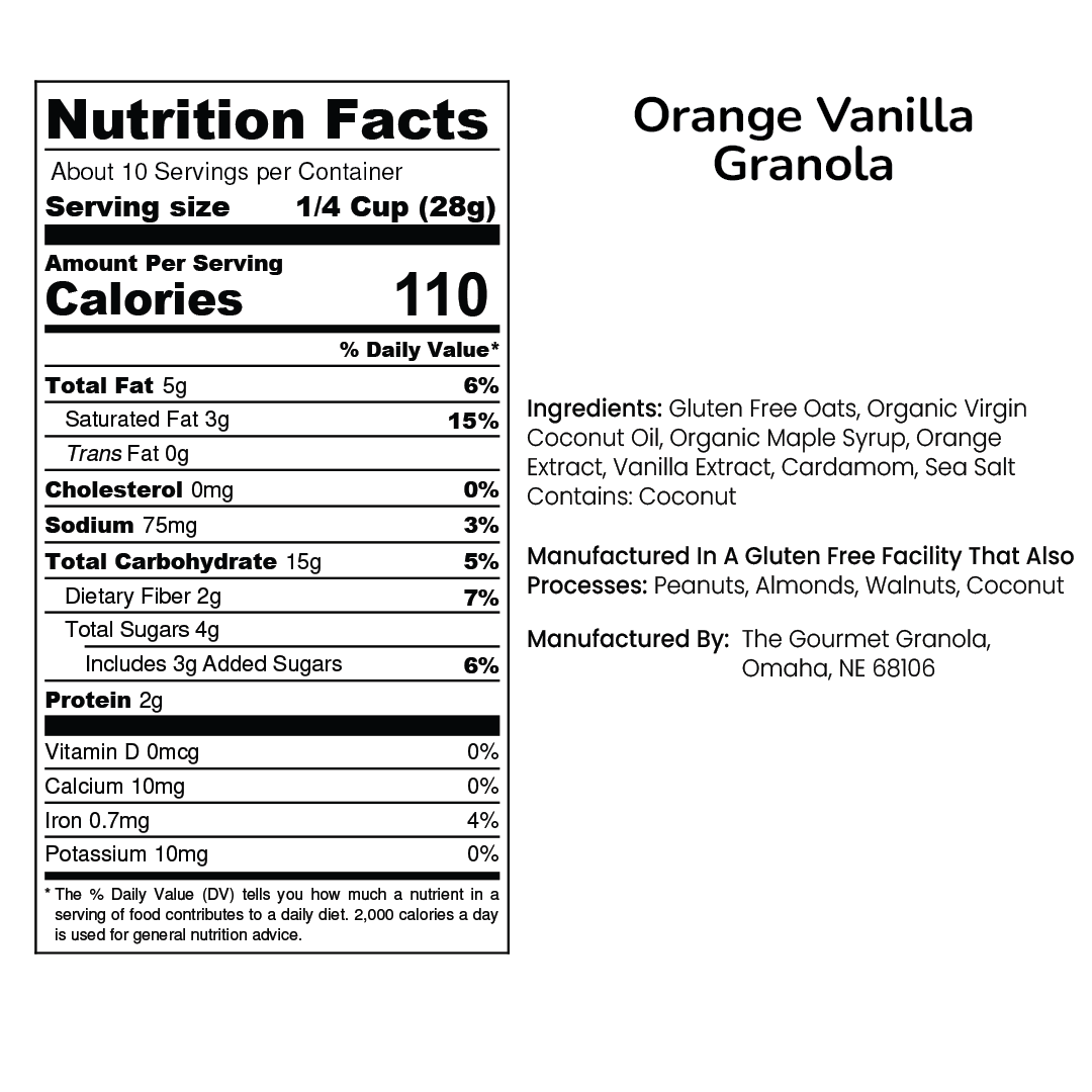 Orange Vanilla (Orange Cardamom) Granola