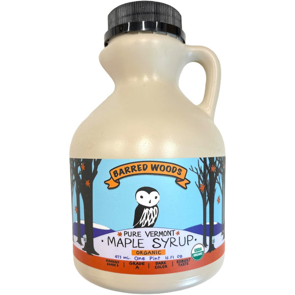 Pure Organic Vermont Maple Syrup - Pint Jug  - 16 ounces