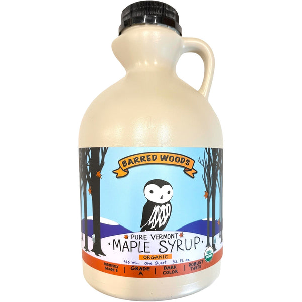 Pure Organic Vermont Maple Syrup - Quart Jug (32 ounces)