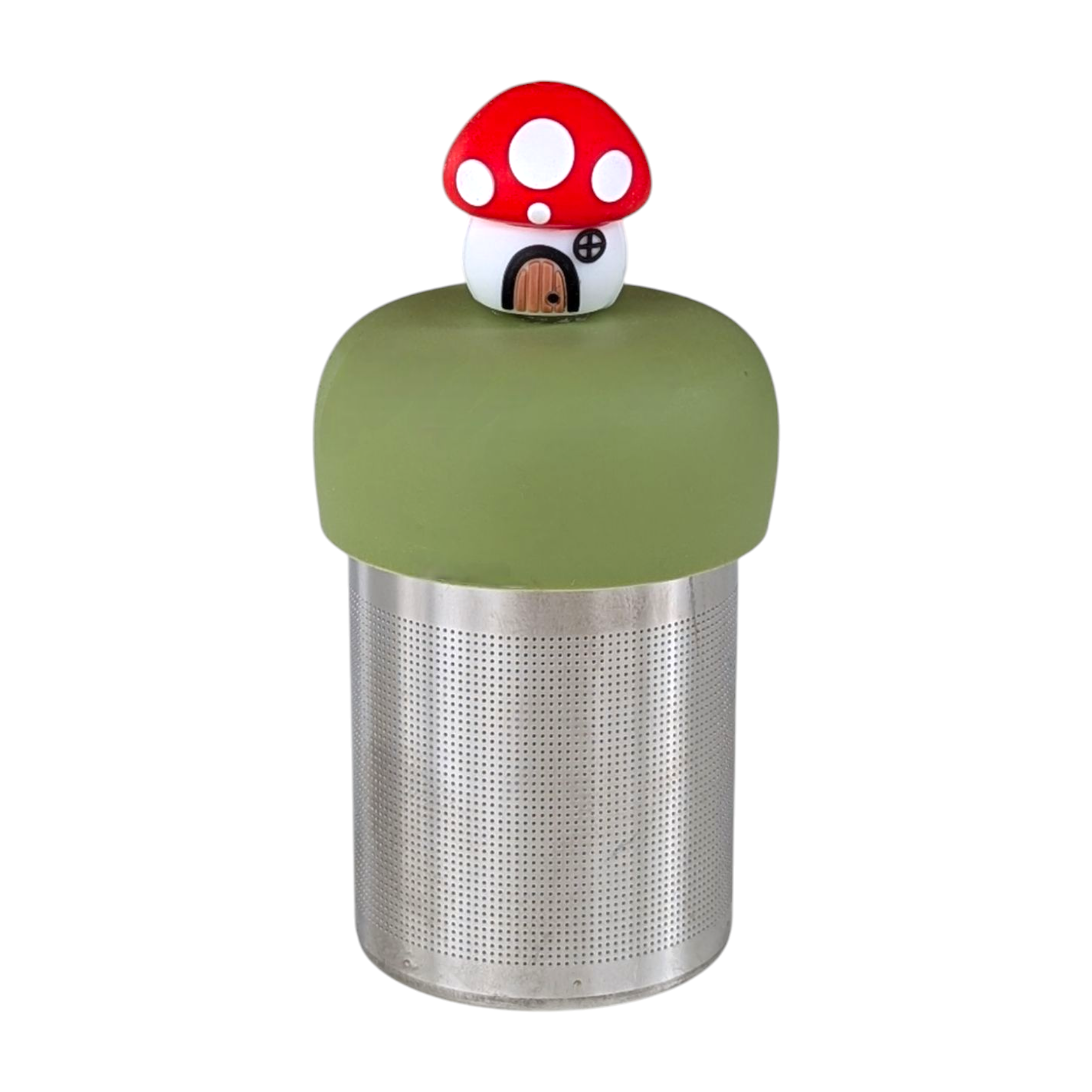 Floating Red Mushroom Cottage Tea Infuser - Cute Tea Infuser for Loose Leaf Tea